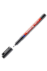 edding 141 F permanent pen - black - 1 pen - round nib 0.6 mm - pen for writing on glass, plastic, foils and smooth surfaces - permanent, quick-drying, smudge-proof and waterproof